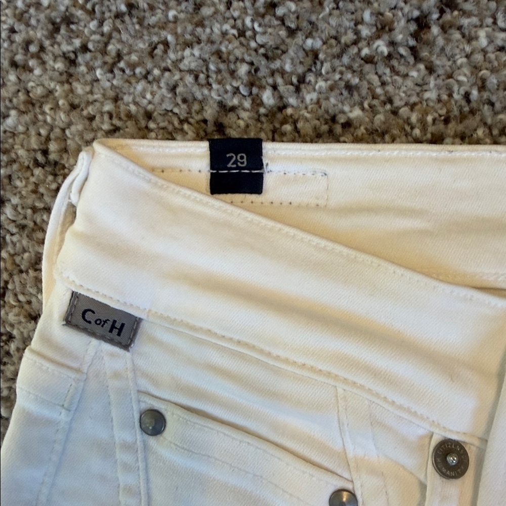 Citizens of Humanity White Rocket Crop High Rise Skinny Jeans, size 29, NWOT - Picture 5 of 9